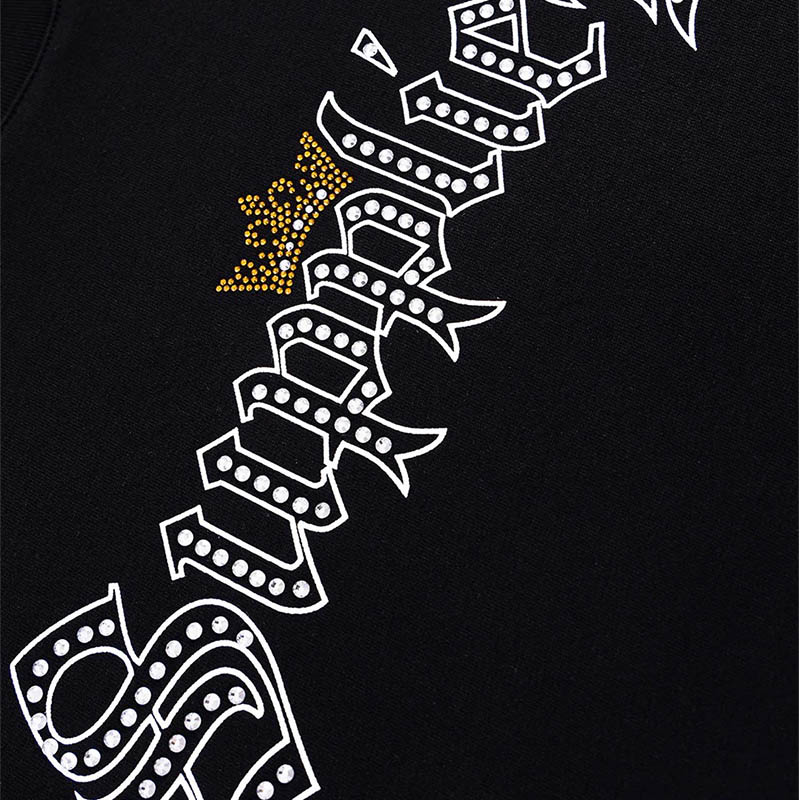 RHINESTONE CROWN LOGO TEE -2.COLOR-