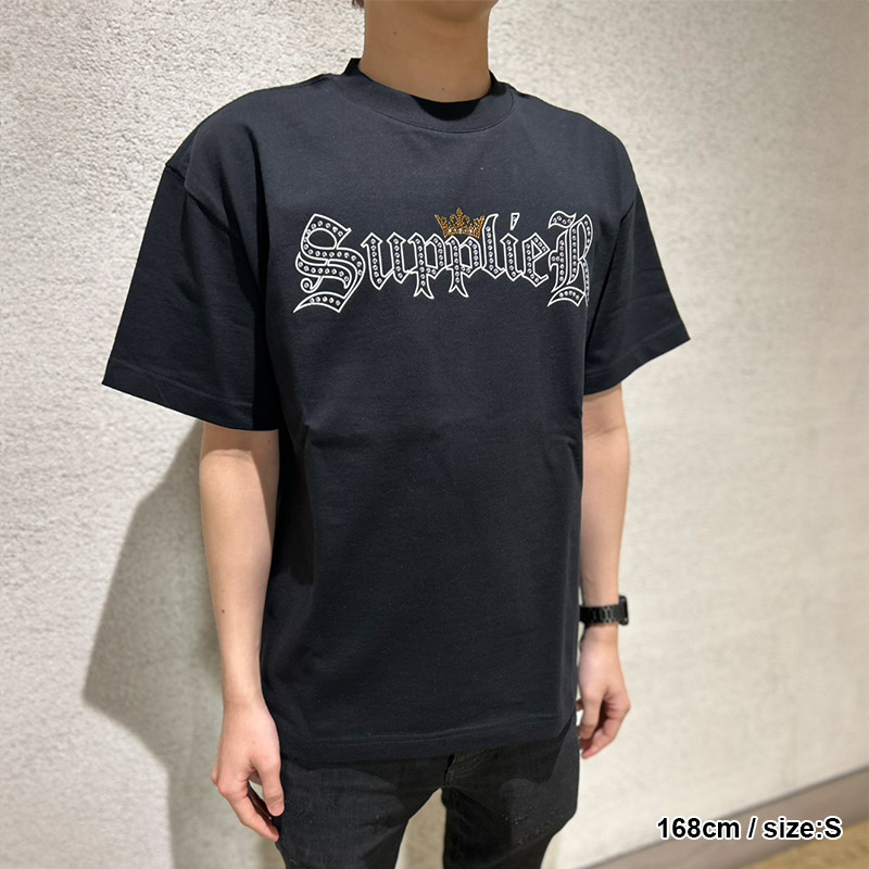 RHINESTONE CROWN LOGO TEE -2.COLOR-