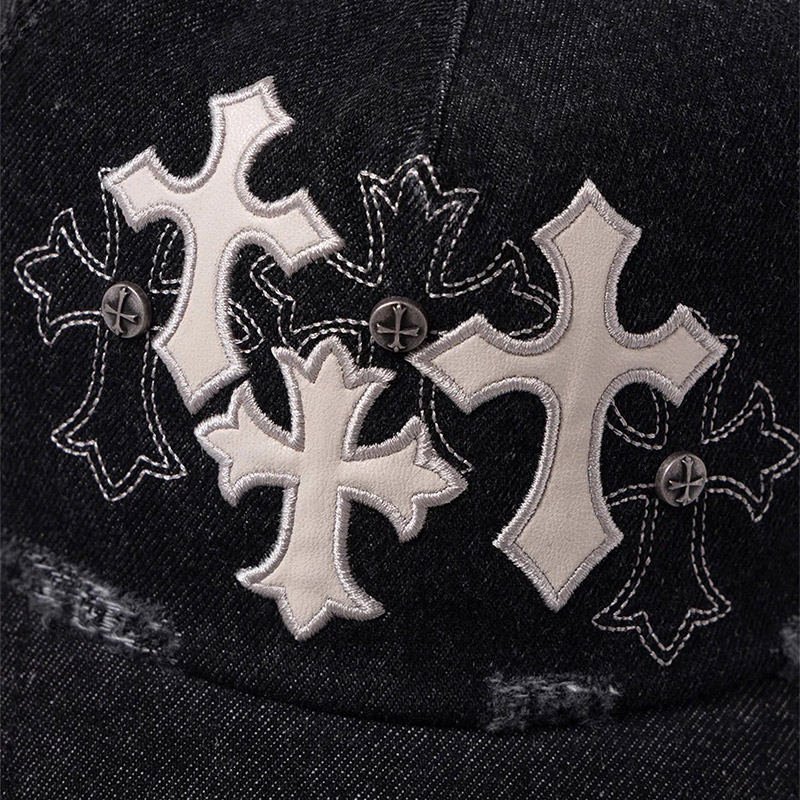 CROSS TEE WHITE & BLACK -WHITE-