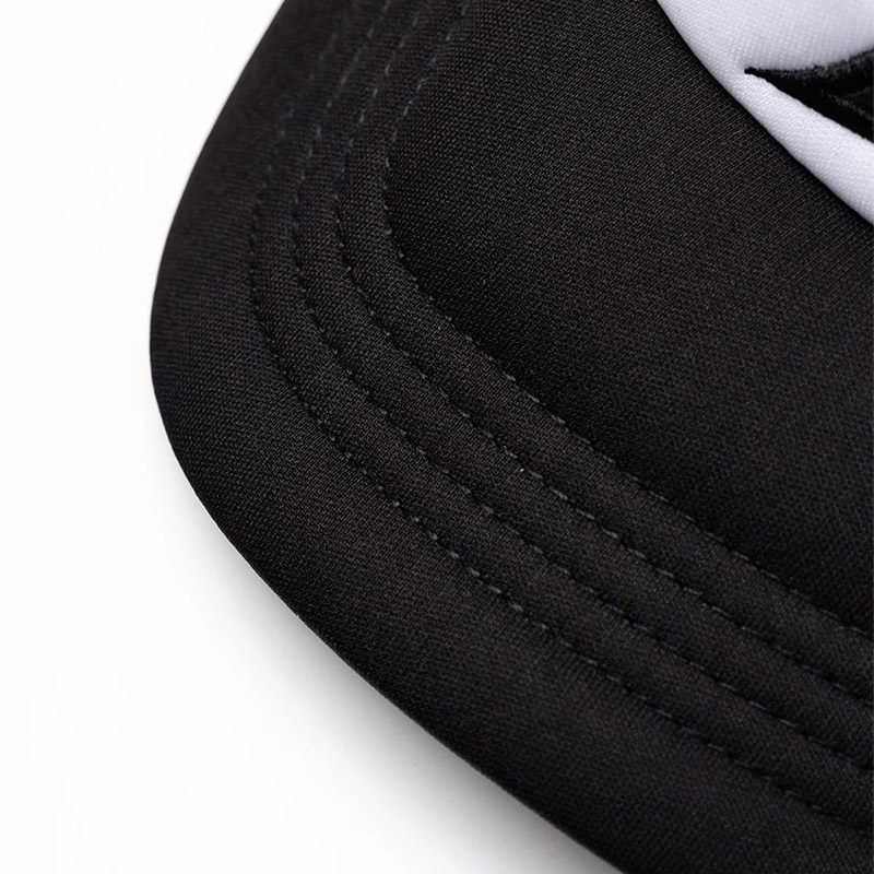 IRON CROSS LEATHER PATCH MESH CAP -BLACK × WHITE-