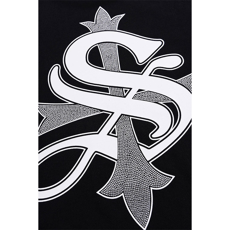 CROSS TEE BLACK & CRYSTAL -BLACK-