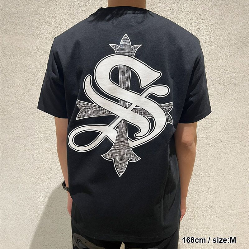 CROSS TEE BLACK & CRYSTAL -BLACK-