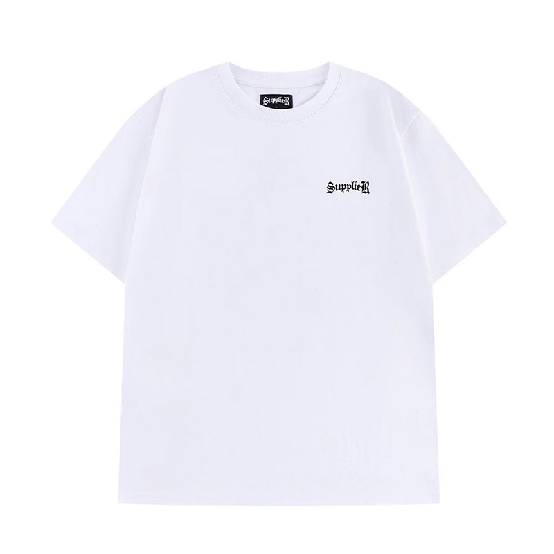 CROSS TEE WHITE & BLACK -WHITE-