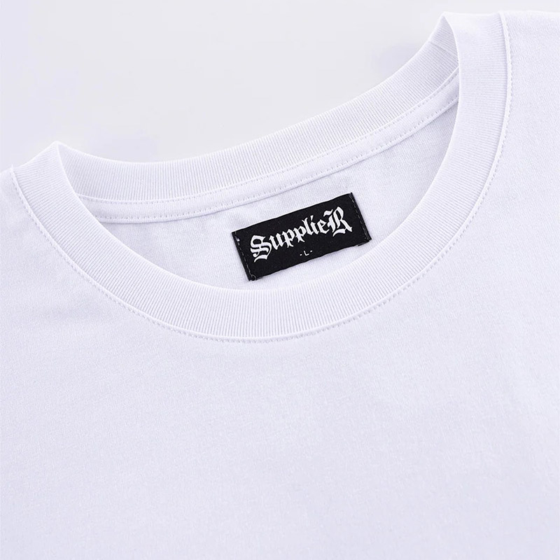 CROSS TEE WHITE & BLACK -WHITE-