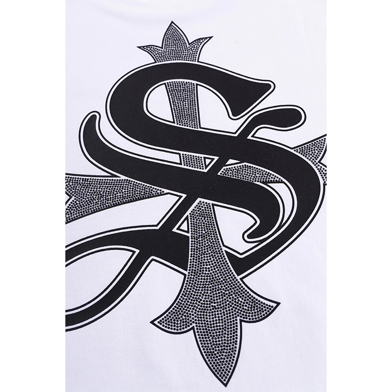 CROSS TEE WHITE & BLACK -WHITE-