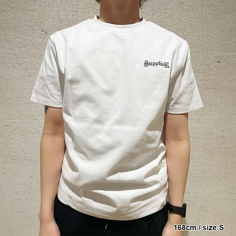 CROSS TEE WHITE & BLACK -WHITE-