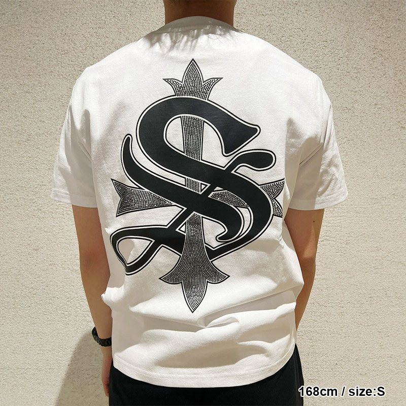 CROSS TEE WHITE & BLACK -WHITE-