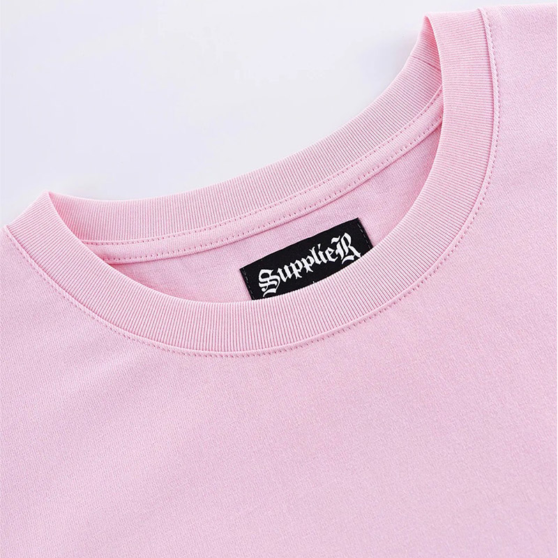 CROSS TEE PINK & BLACK -PINK-