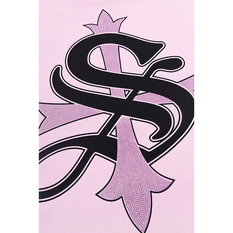 CROSS TEE PINK & BLACK -PINK-