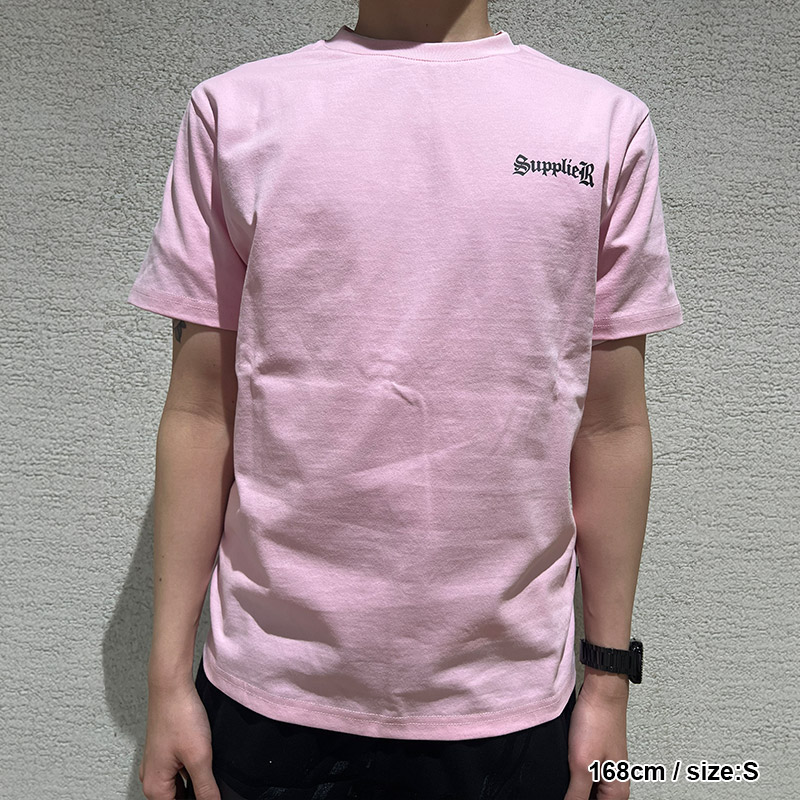 CROSS TEE PINK & BLACK -PINK-