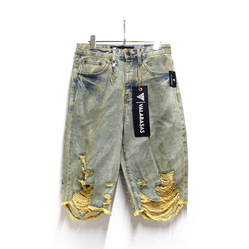 ICELAND DENIM SHORTS -USED BLUE DENIM-