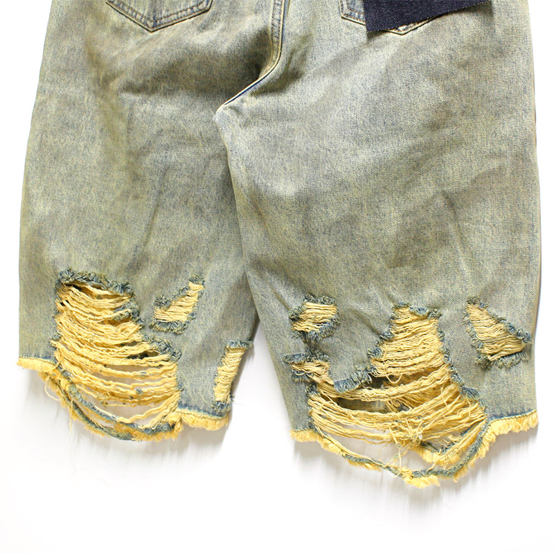 ICELAND DENIM SHORTS -USED BLUE DENIM-