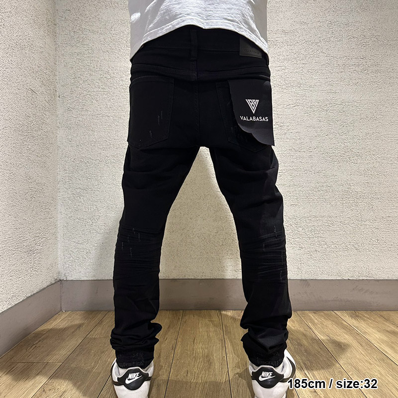 LEADER SKINNY DENIM -BLACK-