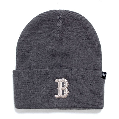 RED SOX HAYMAKER'47 CUFF KNIT -CHARCOAL×LIGHT GOLD LOGO-