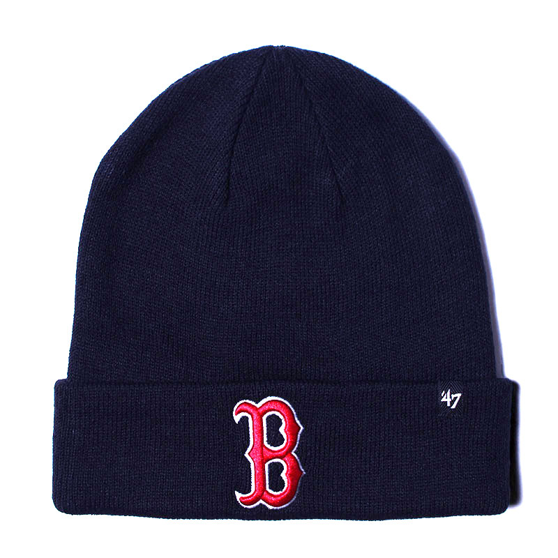 RED SOX RAISED'47 CUFF KNIT -NAVY-