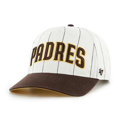 PADRES DOUBLE HEADER PINSTRIPE '47 HITCH -WHITExBROWN-