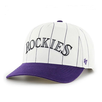 ROCKIES DOUBLE HEADER PINSTRIPE '47 HITCH -WHITExPURPLE-