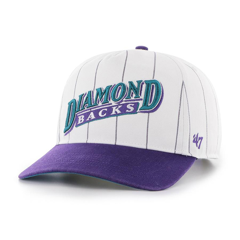 DIAMONDBACKS DOUBLE HEADER PINSTRIPE '47 HITCH -WHITExPURPLE-