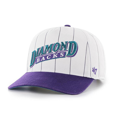 DIAMONDBACKS DOUBLE HEADER PINSTRIPE '47 HITCH -WHITExPURPLE-