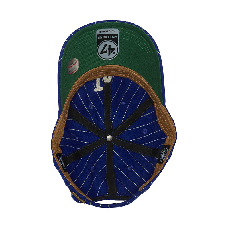 DODGERS WOOL PINSTRIPE 47 CLEAN UP -BLUE-