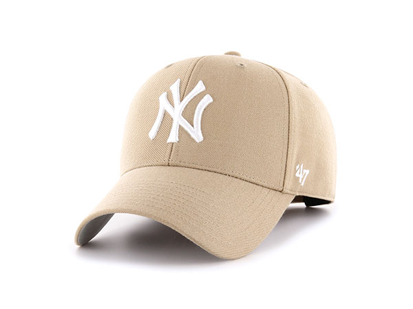 Yankees'47 MVP Khaki×White Logo -KHAKI×WHITE-