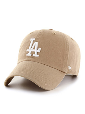 Dodgers'47 CLEAN UP Khaki×White logo -KHAKI×WHITE-
