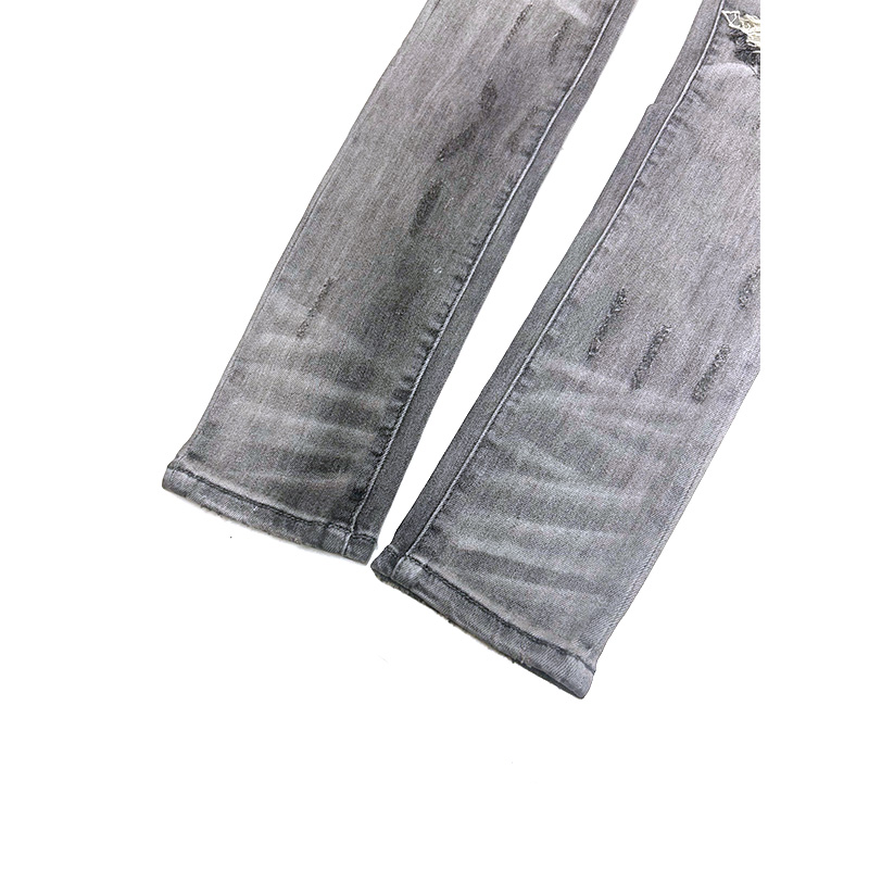 X284 MOTO SKINNY DENIM -GREY-