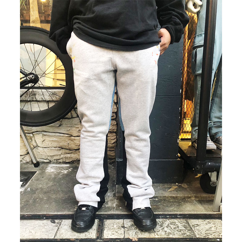 mnml(ミニマル)/ CONTRAST BOOTCUT SWEAT PANTS -BLACK-
