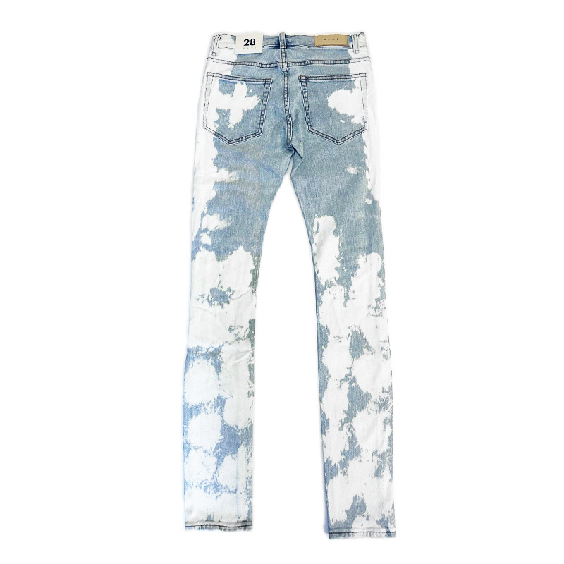 X409 RHINESTONE SKINNY FIT DENIM -BLUE-