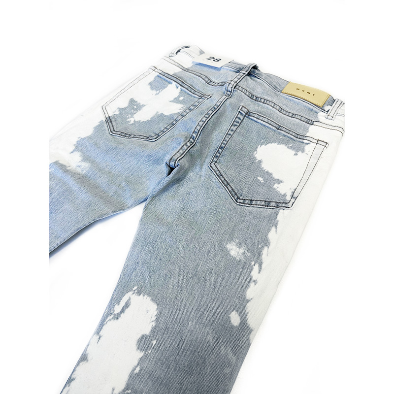 X409 RHINESTONE SKINNY FIT DENIM -BLUE-