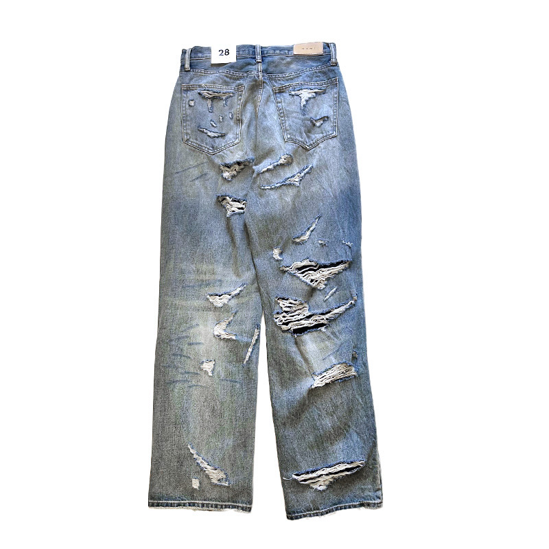 DISTRESSED DENIM -BLUE-