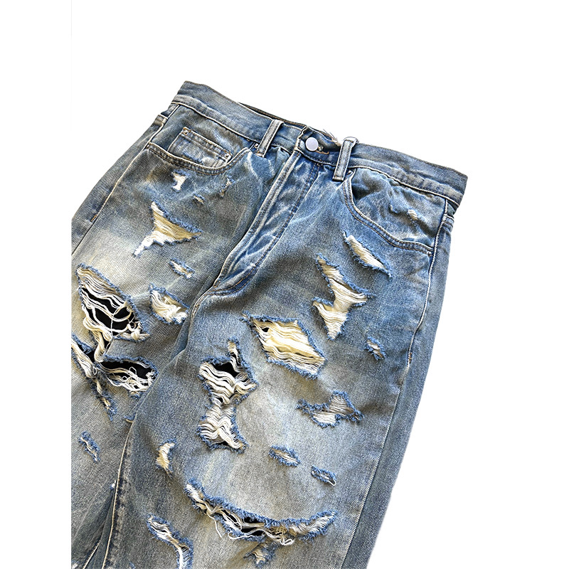 DISTRESSED DENIM -BLUE-