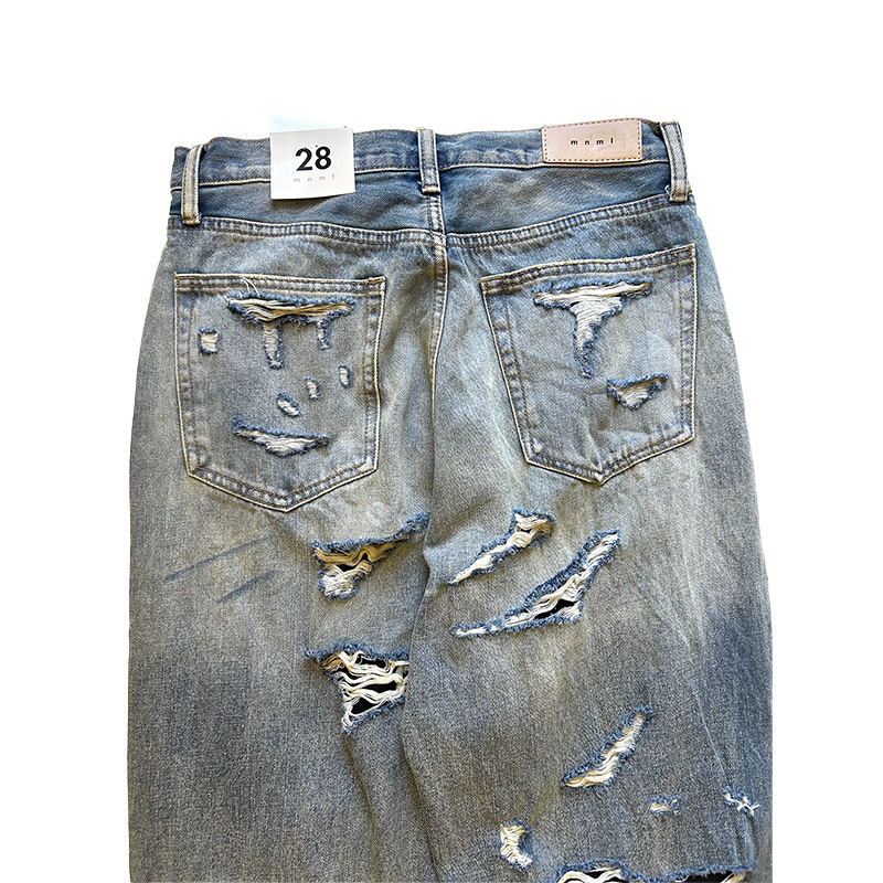 DISTRESSED DENIM -BLUE-