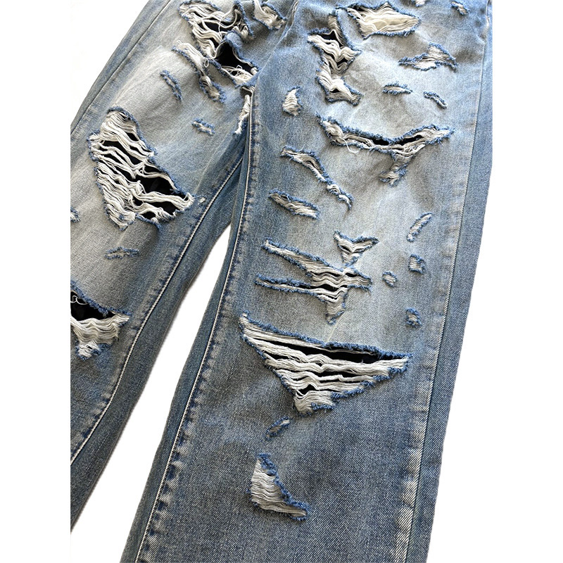 DISTRESSED DENIM -BLUE-