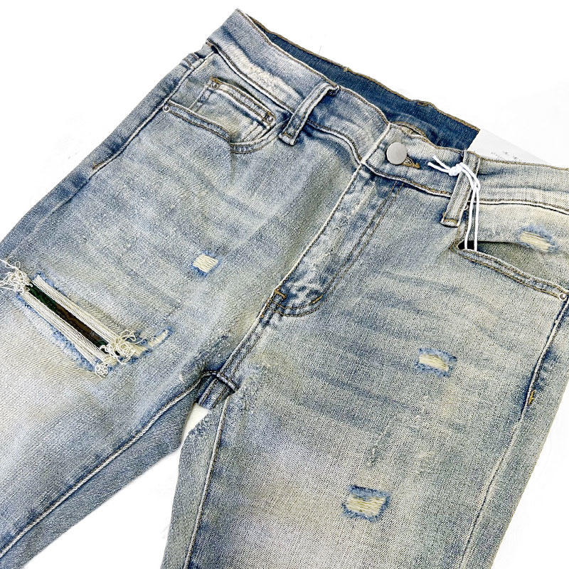 X204 CAMO STRECH DENIM -BLUE-