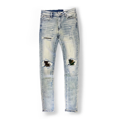 X204 CAMO STRECH DENIM -BLUE-