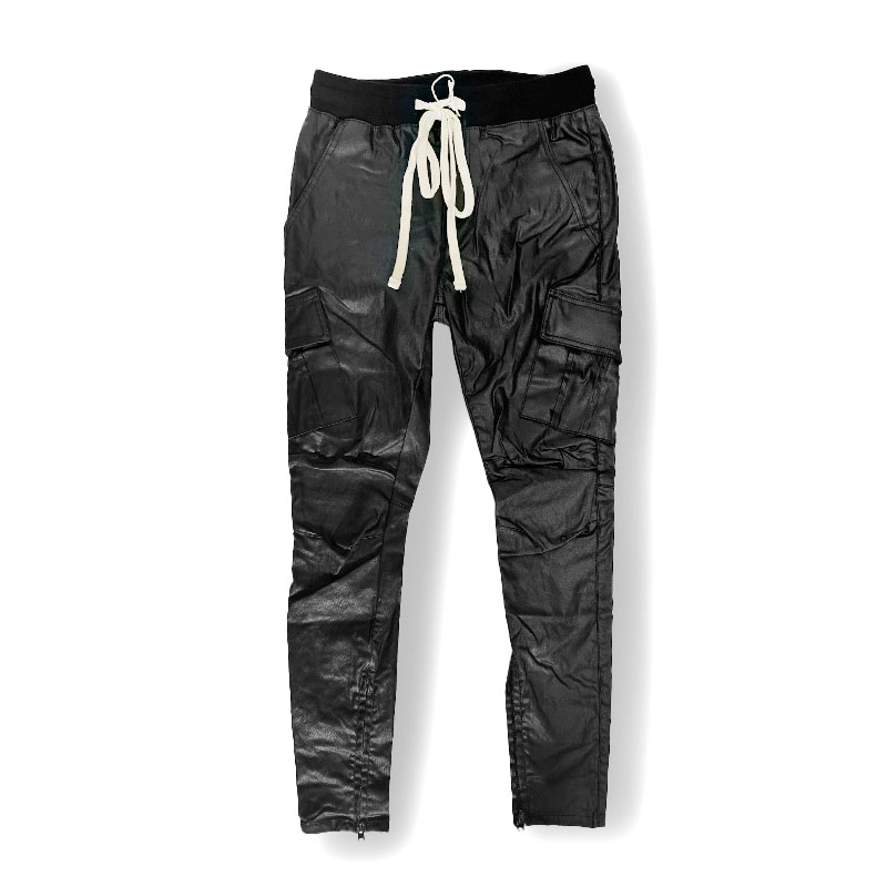 CARGO DRAWCORD PANTS -BLACK-