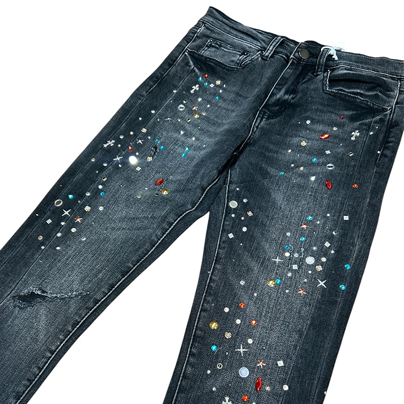 SKINNY CRYSTAL DENIM -2.COLOR-