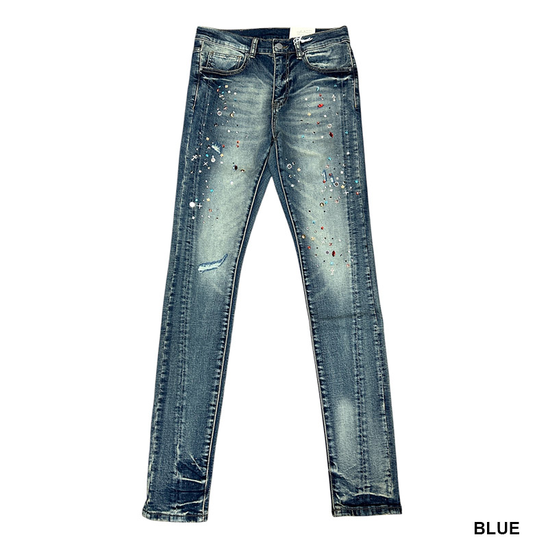 SKINNY CRYSTAL DENIM -2.COLOR-
