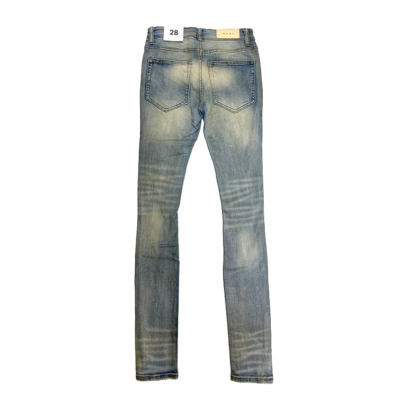 X201 RHINESTONE SKINNY DENIM -BLUE-