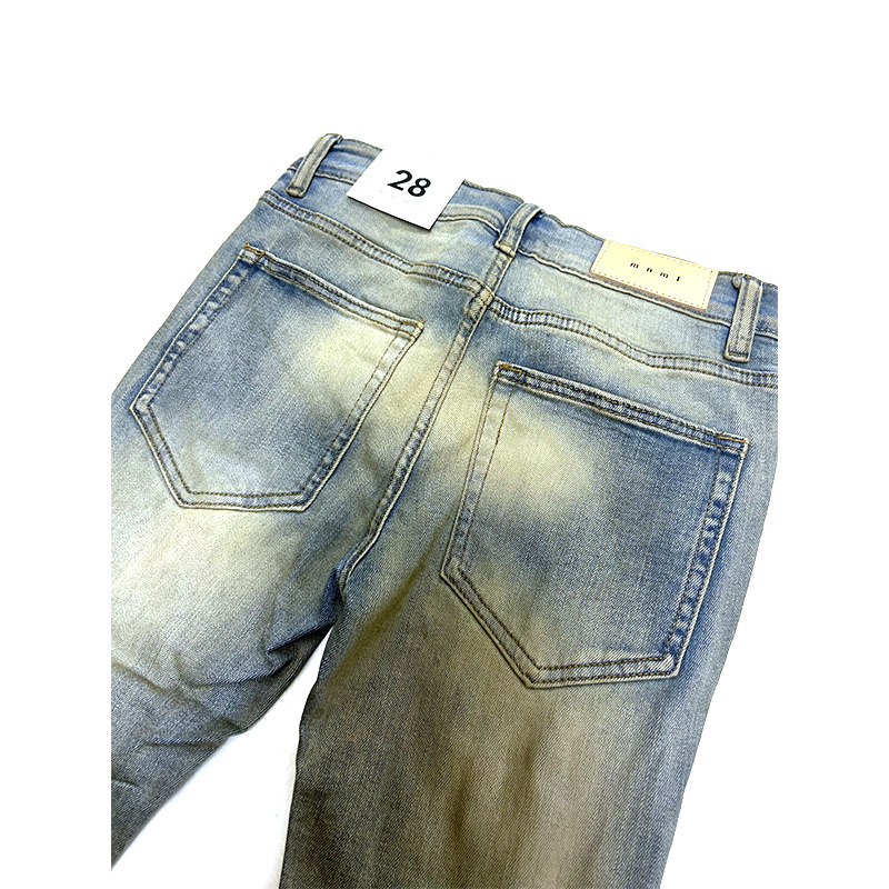 X201 RHINESTONE SKINNY DENIM -BLUE-