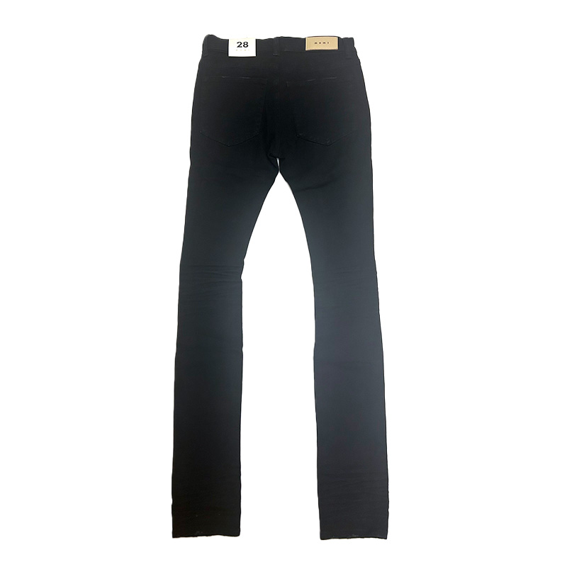 X201 RHINESTONE SKINNY DENIM -BLACK-
