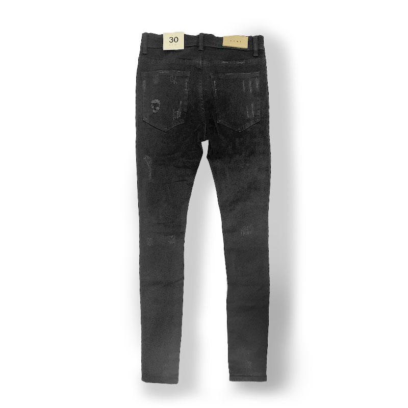 X204 CAMO STRECH DENIM -BLACK-