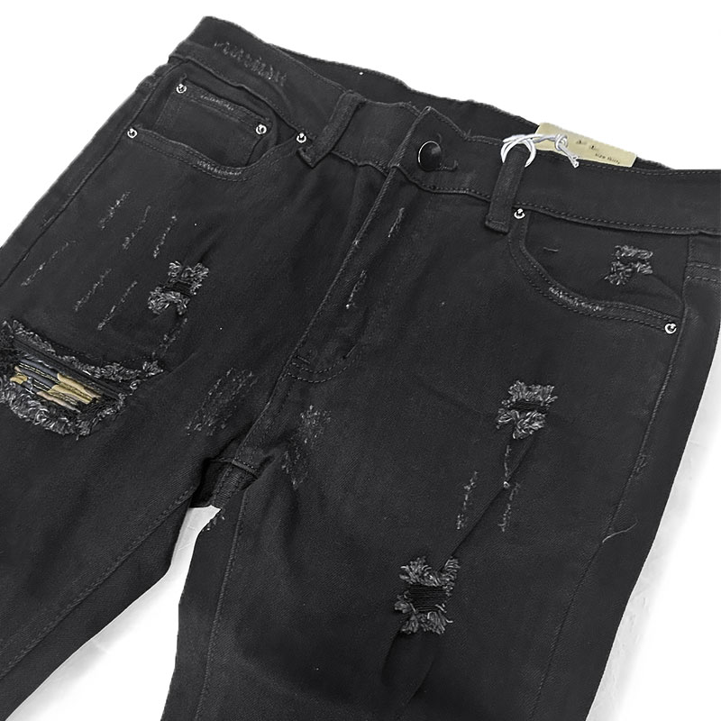 X204 CAMO STRECH DENIM -BLACK-