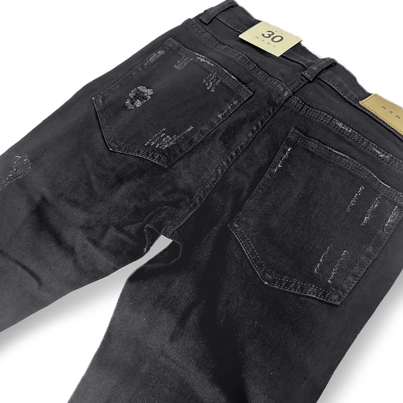 X204 CAMO STRECH DENIM -BLACK-