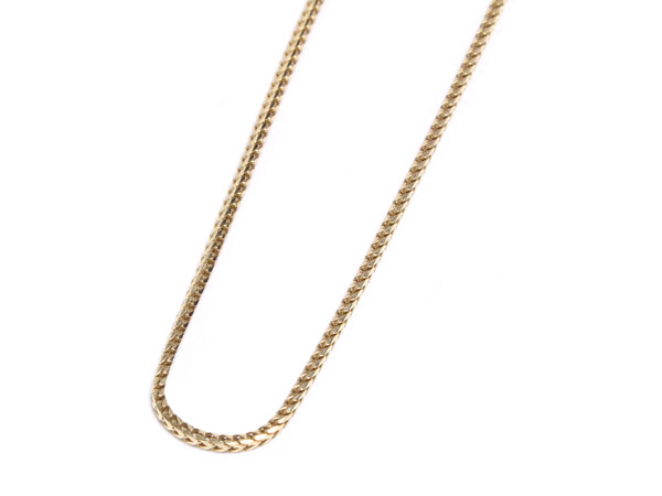10K YELLOW GOLD/ 10K YELLOW GOLD CHAIN NECKLACE -45cm-幅0.1cm-