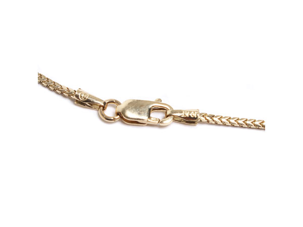 10K YELLOW GOLD/ 10K YELLOW GOLD CHAIN NECKLACE -45cm-幅0.1cm-